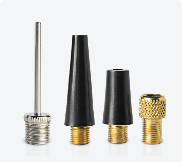 Set de adaptadores y aguja para inflar balones, bicicletas, inflables y válvula francesa