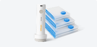 Image Juego de bolsas al vacío InBogo con bomba automática recargable.